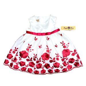Formal Dress Baby Girl Size 6-9 Months Pictures w/ Santa Christmas Wedding NEW